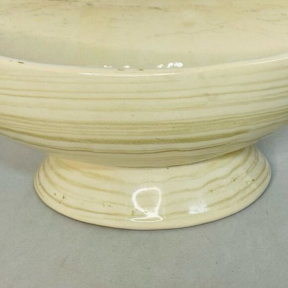 MCM McCoy Pottery Harmony Line White & Green Bowl - Planter - 9.25" Mid Century - Picture 6 of 8